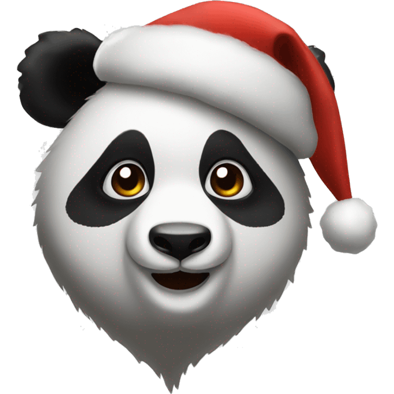 A Christmas panda  emoji