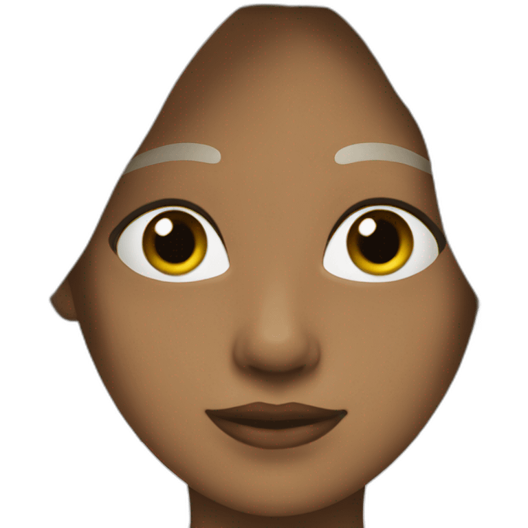 Femme brune Blanche emoji