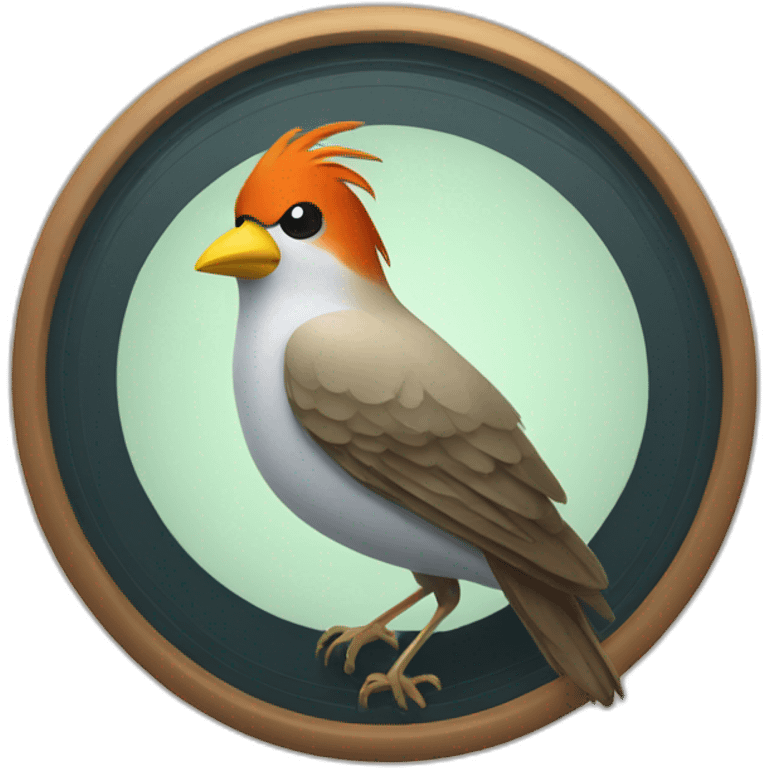 bird with beak in a bullseye emoji