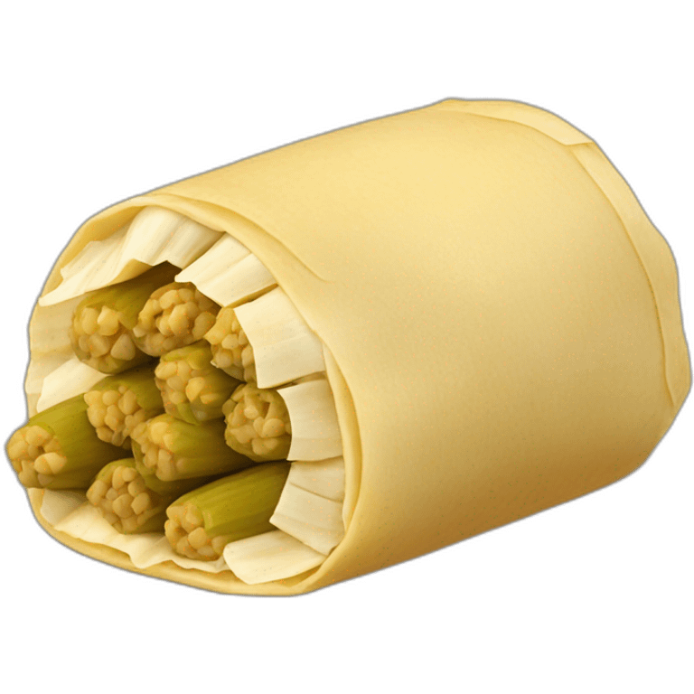 Un tamal con logo de tamales monroy emoji