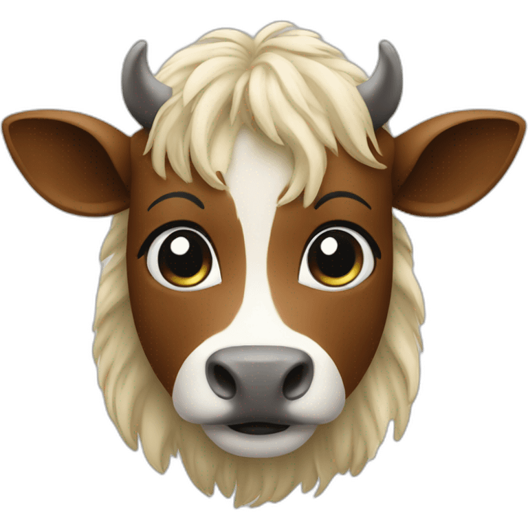 Chat sur vache emoji