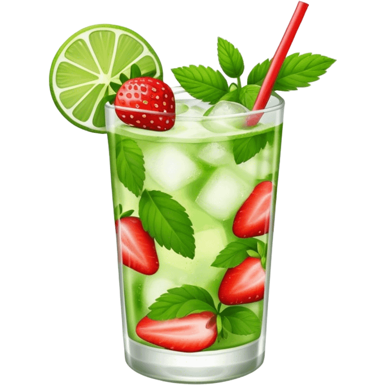 Mojito strawberr emoji