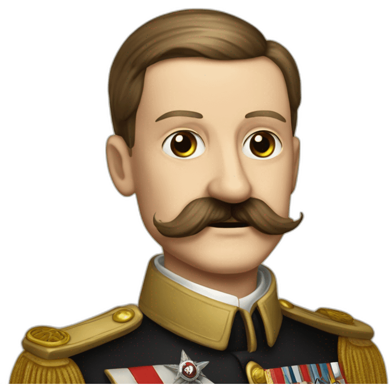 king-charles-adolf-hitler-franking-moustache happy emoji