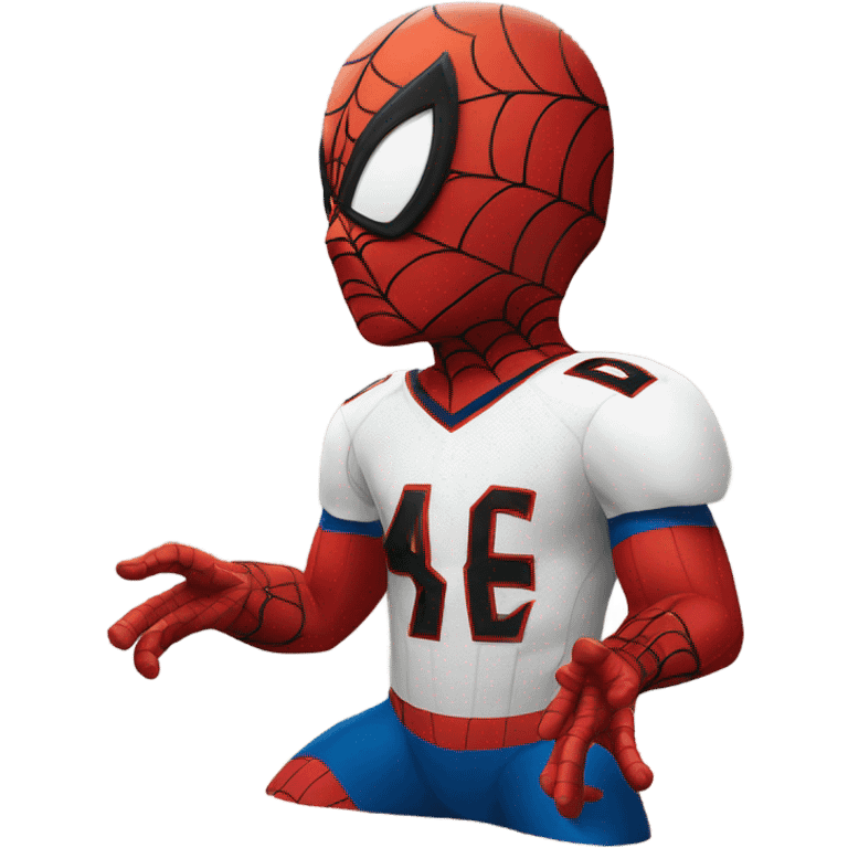 Spider-Man in kc jersey emoji