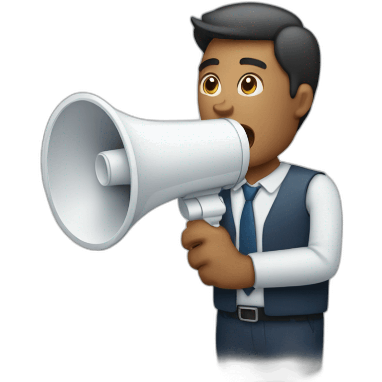 man speaking in a megaphone  emoji