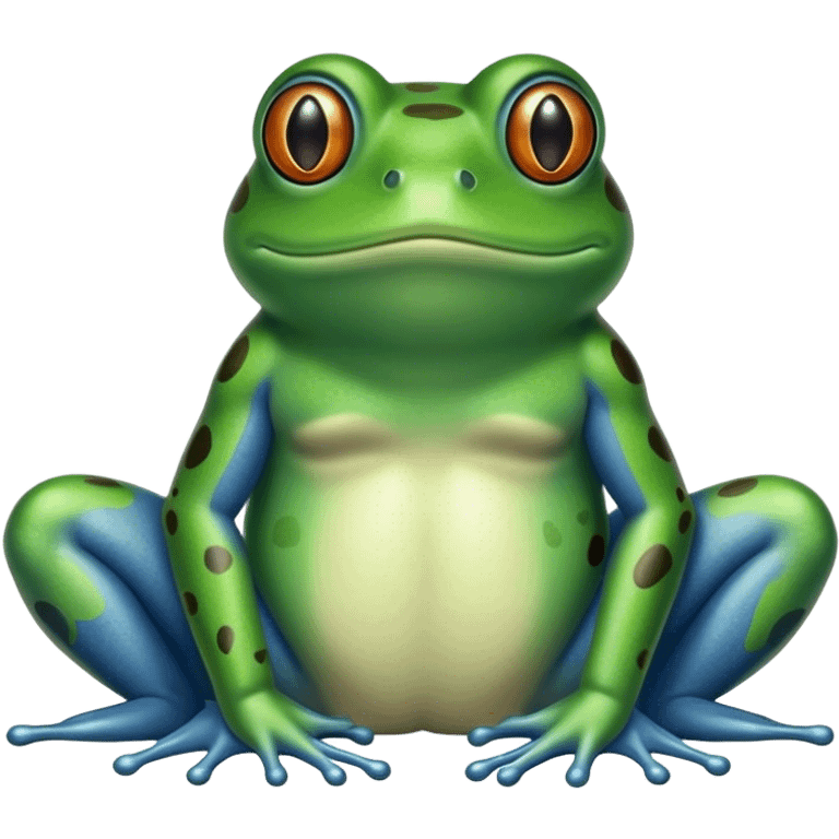 Blue Jean frog emoji