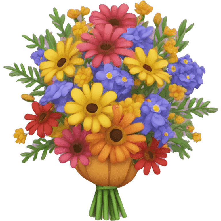 bouquet with flowers in bright colors emoji