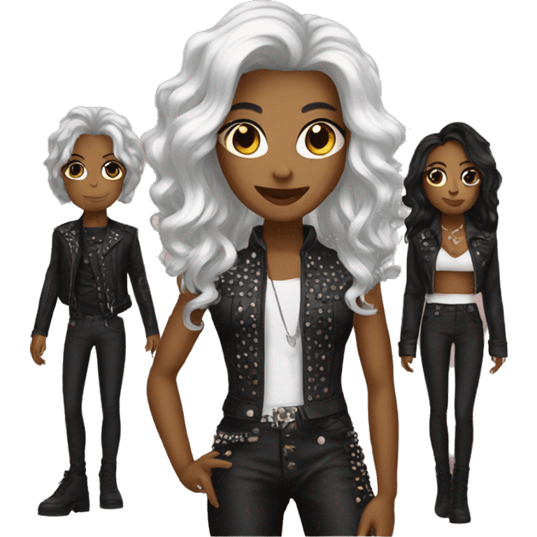 Glam with Metal family  emoji