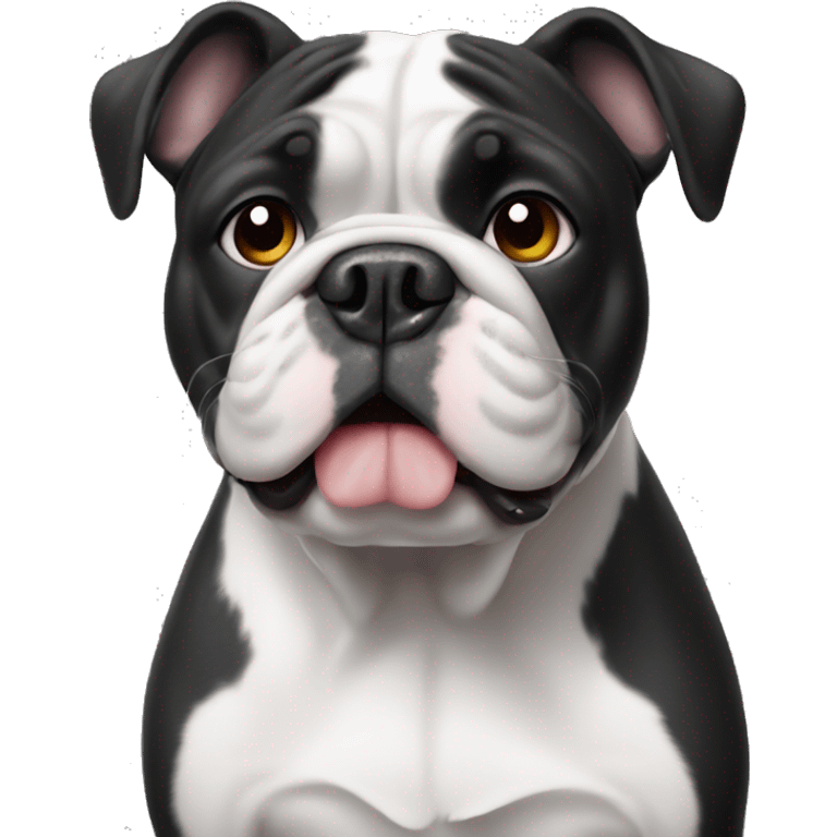 black and white bulldog emoji