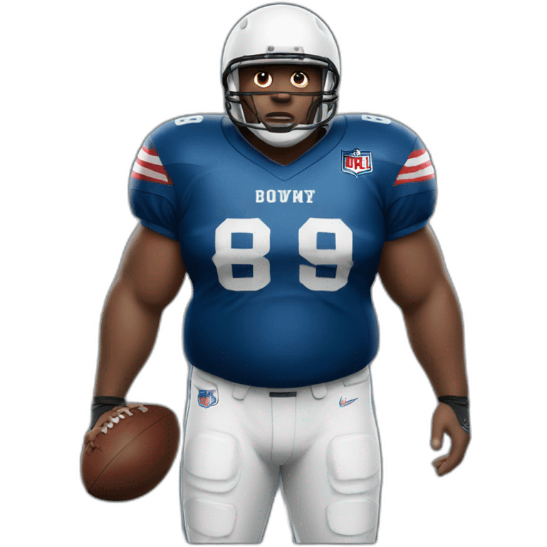 Fat American football player emoji