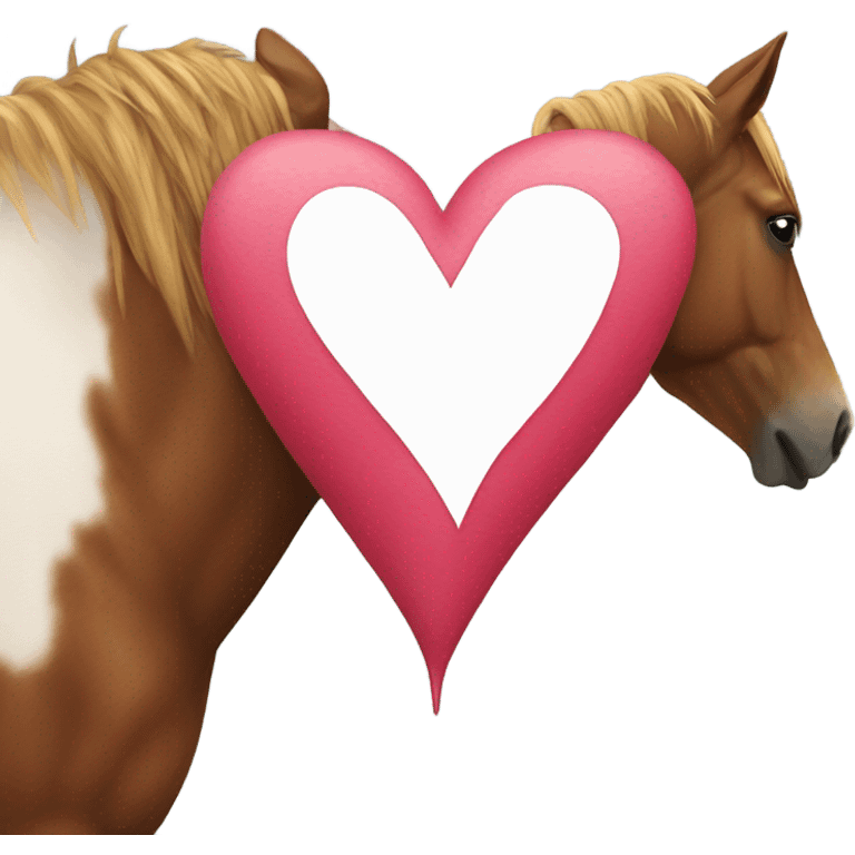 A heart on a horse emoji