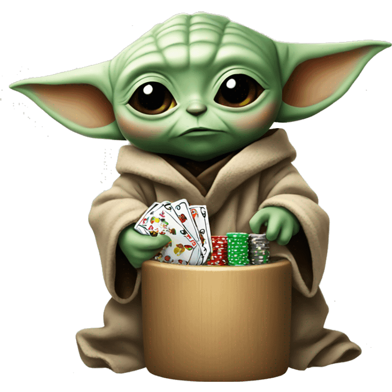 baby yoda gambling  emoji