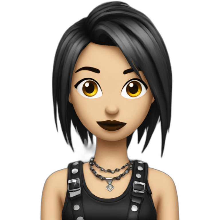 Punk chica gotica emoji