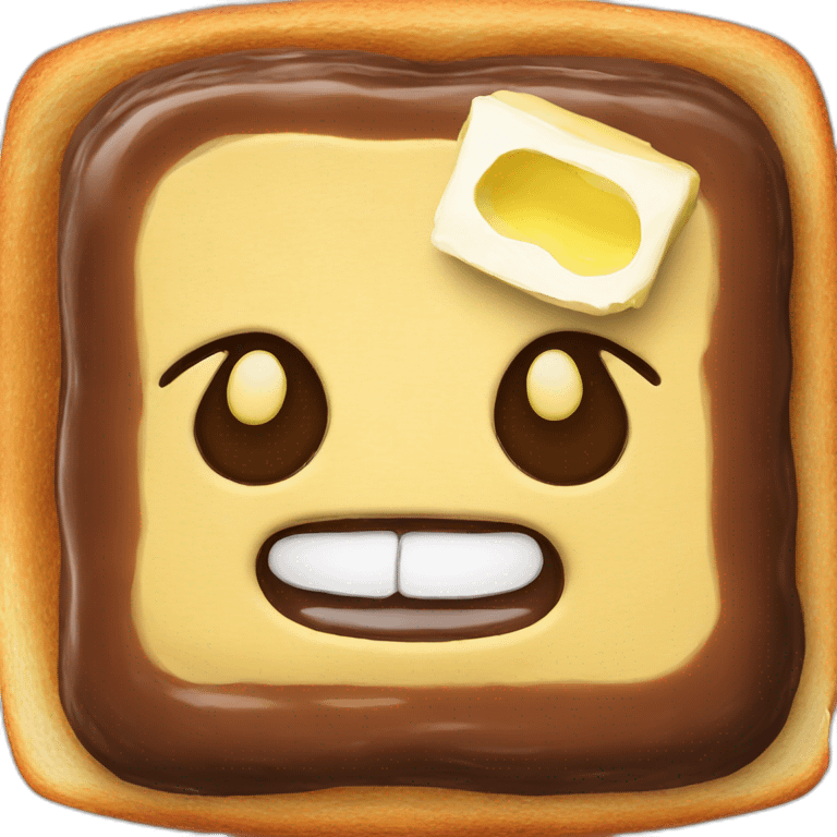 Nutella Brot mit Butter emoji