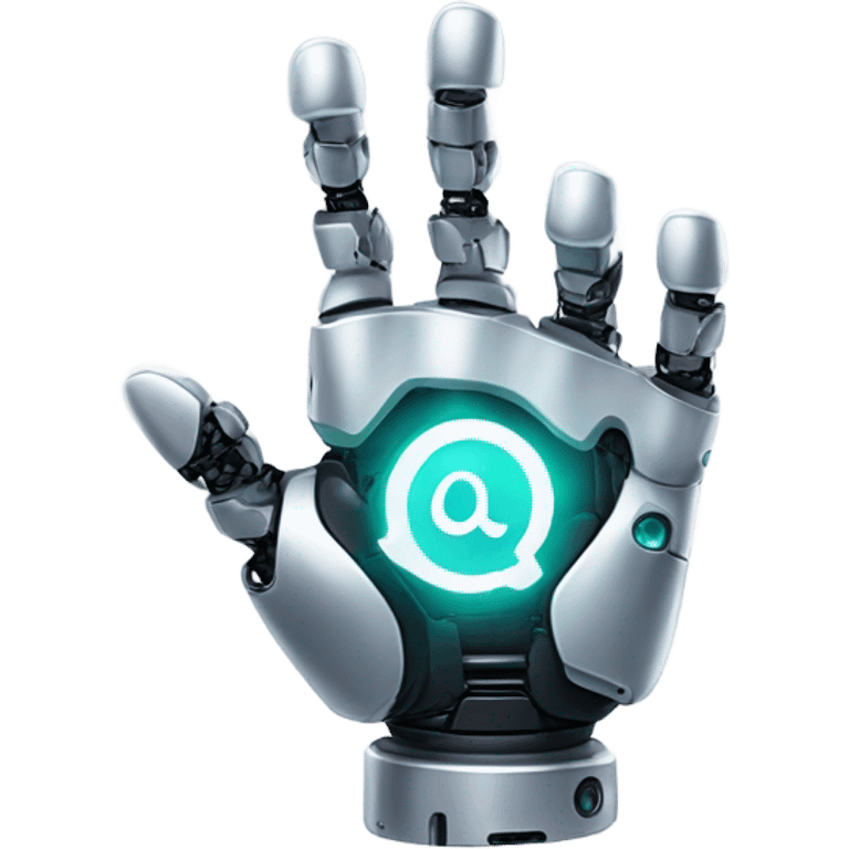 robot hand finger, tiktok logo emoji