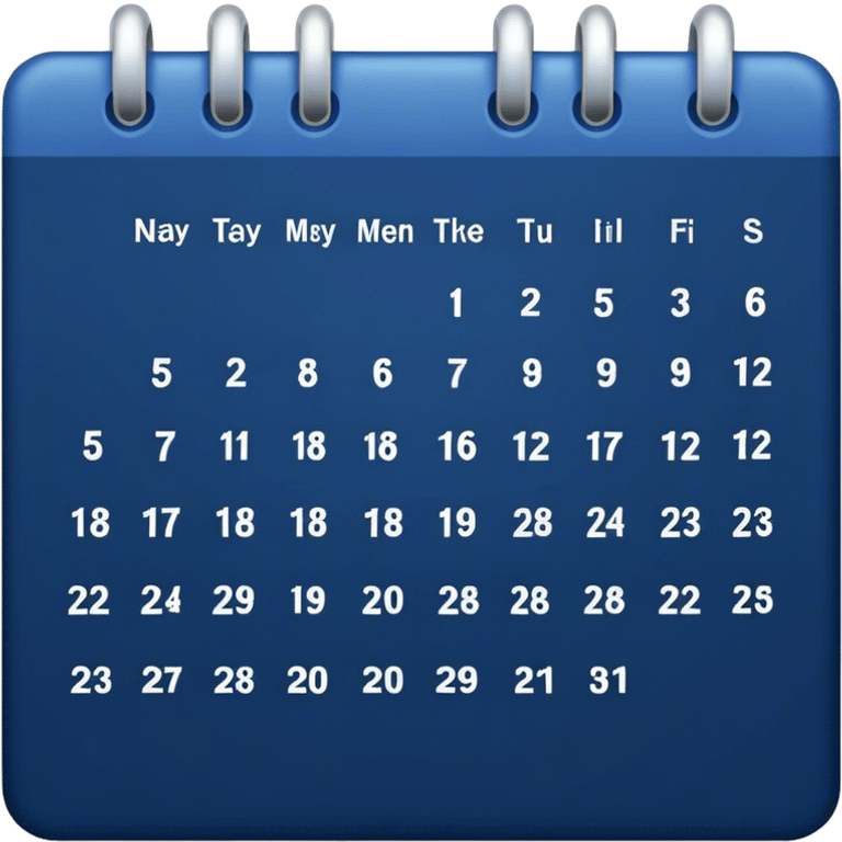 dark blue 
calendar emoji