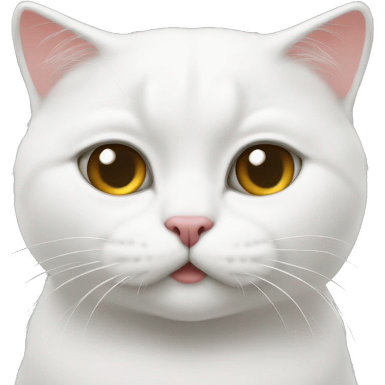 White British cat kisses  emoji