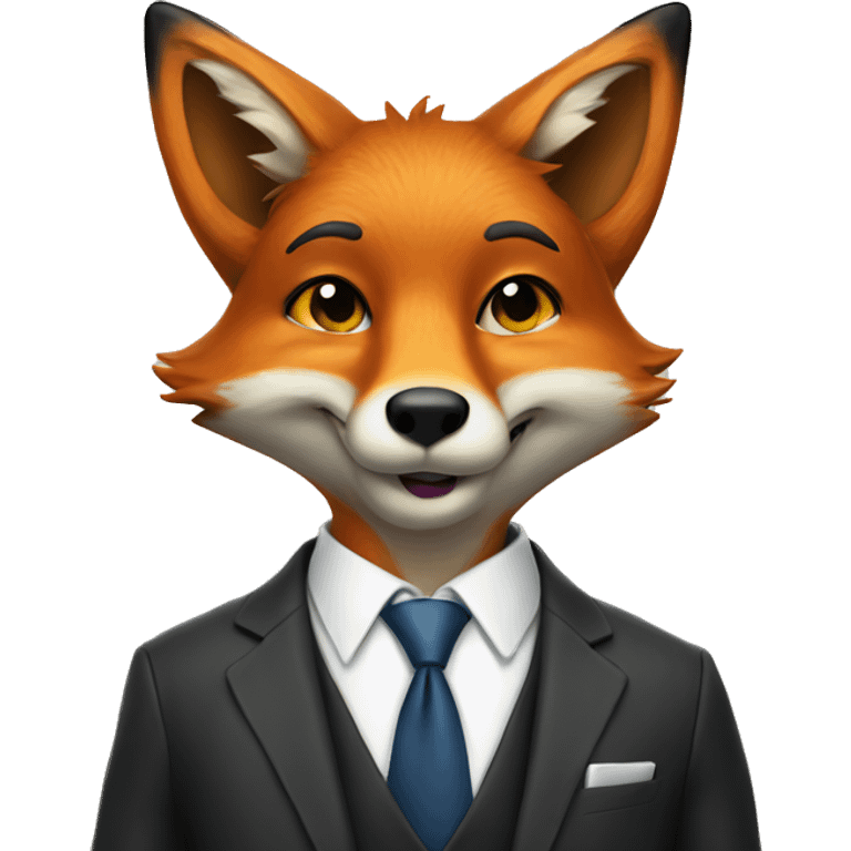 Fox in a suit emoji