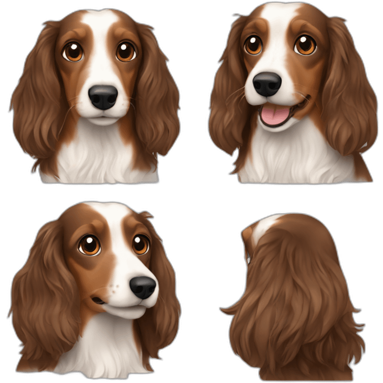 Long haired Dachshund spaniel mix emoji