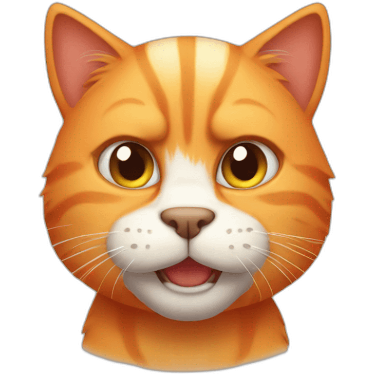 buff crazy orange cat emoji