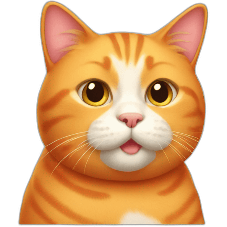 fat cute orange cat emoji