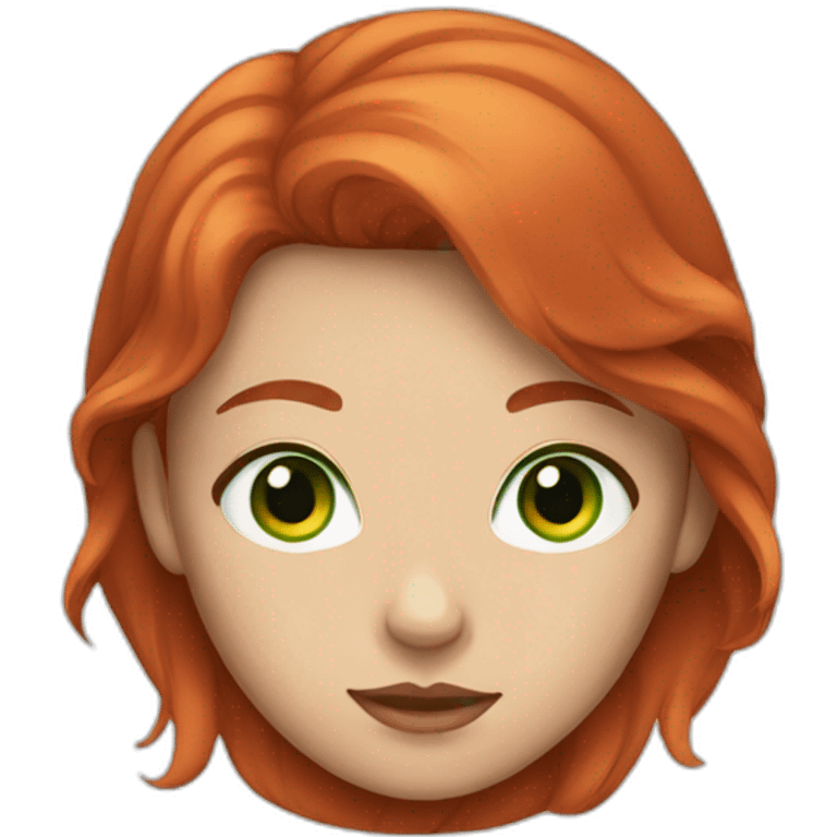 girl with red hair and green eyes emoji