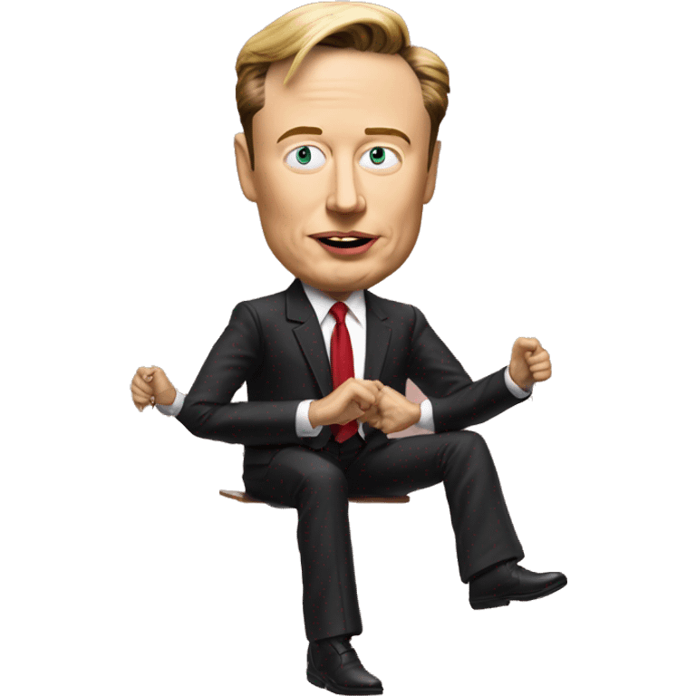 Elon musk Trump marionette strings emoji