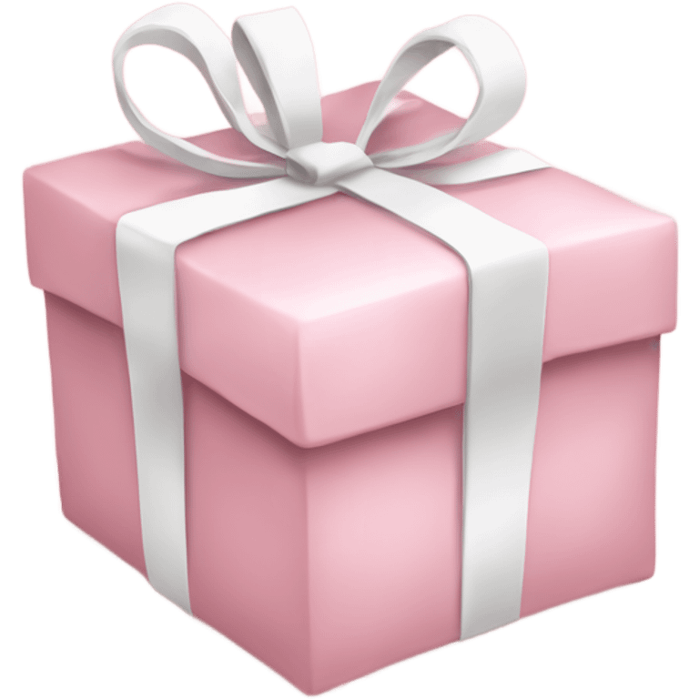 Light pink Christmas gifts under a white Christmas tree  emoji