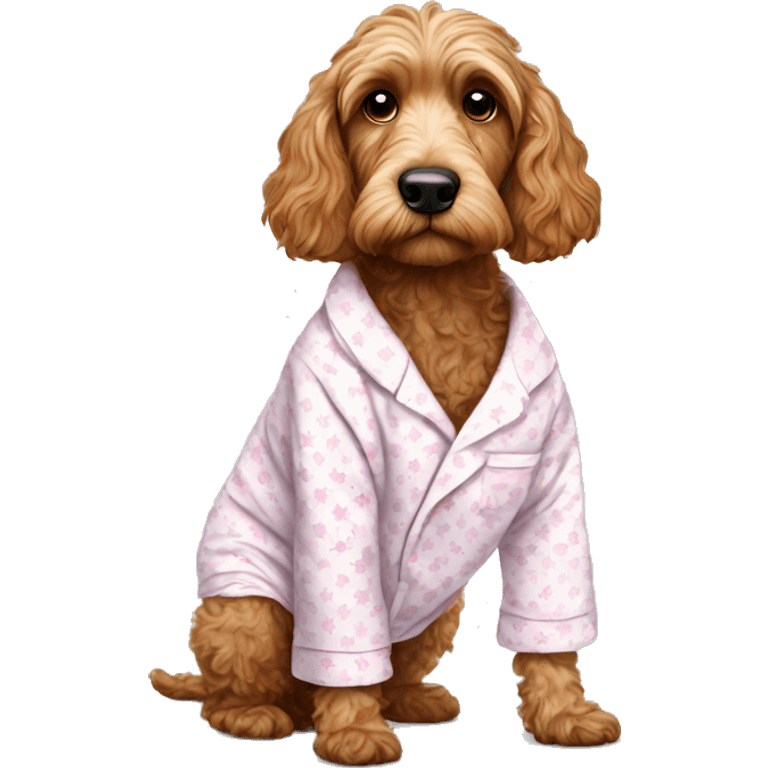 Cockapoo wearing pyjamas  emoji