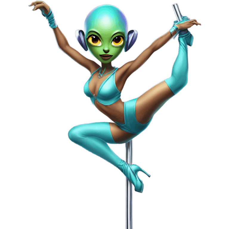 alien woman  Pole dancer emoji