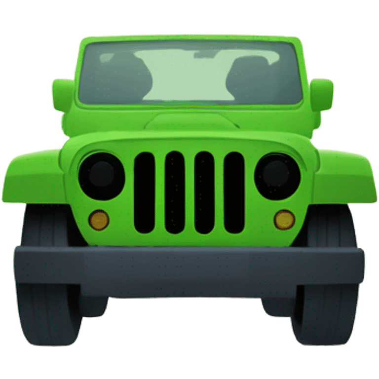 jeep passing through the forest tree emoji