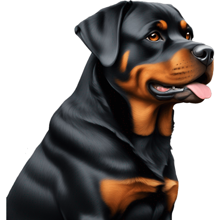 Rottweiler sitting full pose emoji