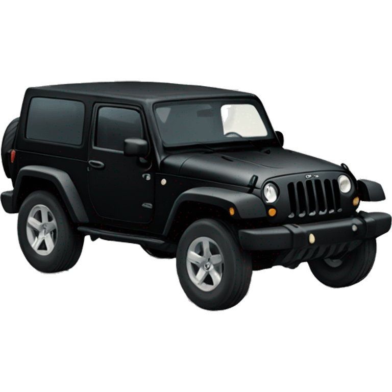 Black Jeep Wrangler in the Mountains emoji