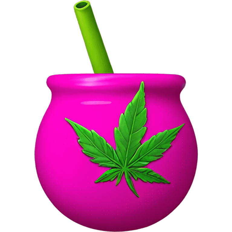 Hot pink pot leaf emoji