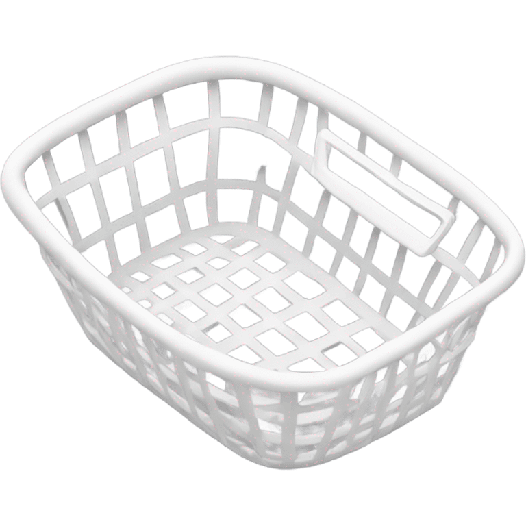 white grocery basket (top view) emoji