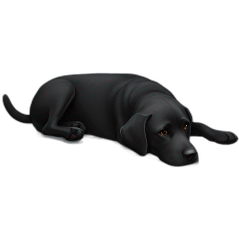 Un labrador noir qui dort emoji