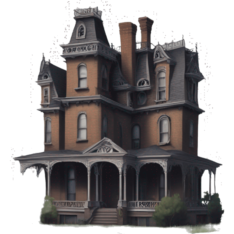 Derelict Addams sprawling 12 story tall haunted old mansion  emoji