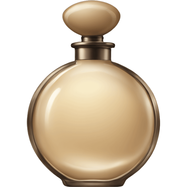 Round vintage beige perfume bottle  emoji