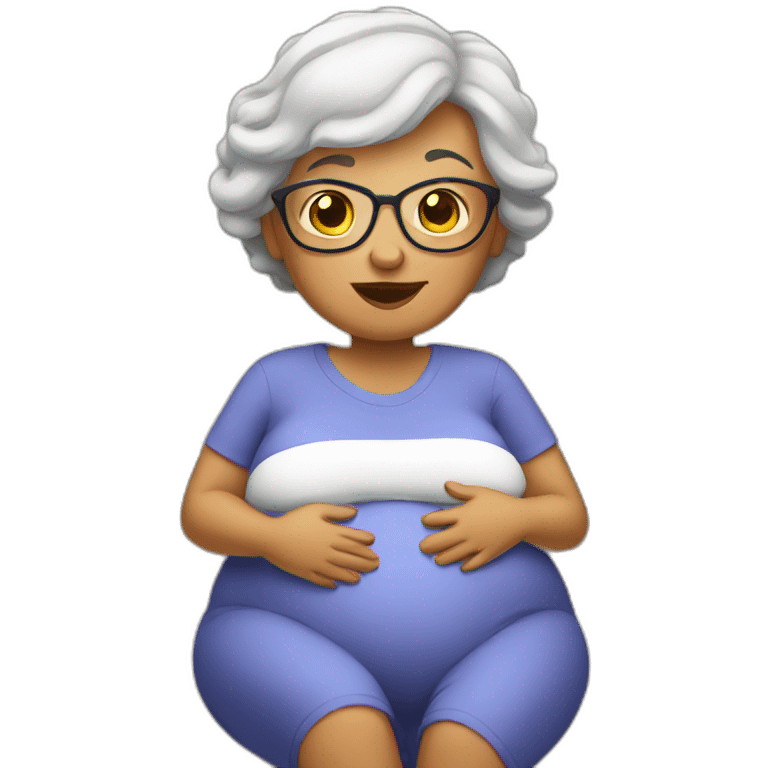 Pregnant grandma emoji