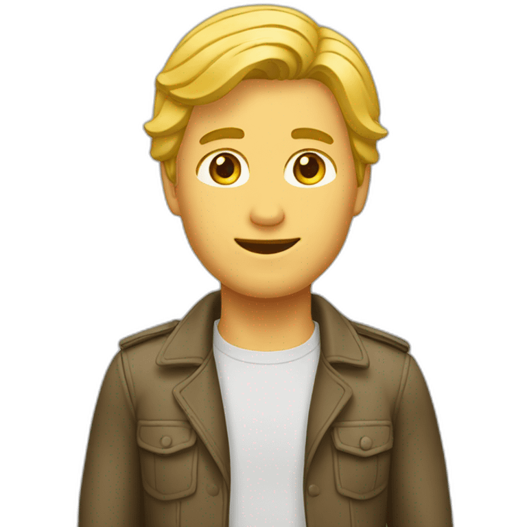 Un homme blond légèrement long emoji