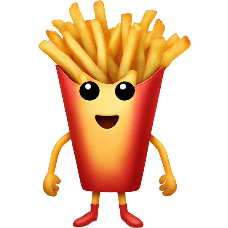 French fries with legs emoji