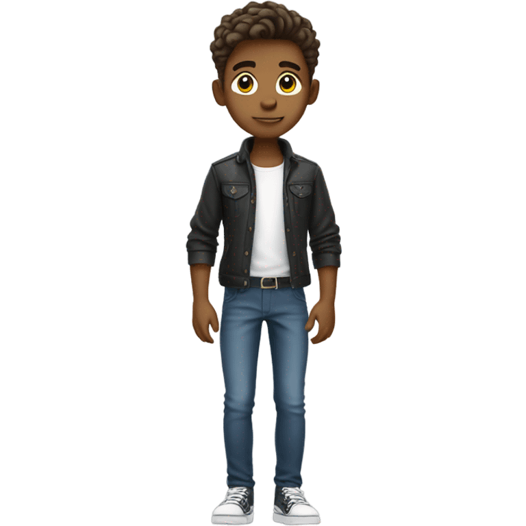 realistic portrait of stylish boy emoji