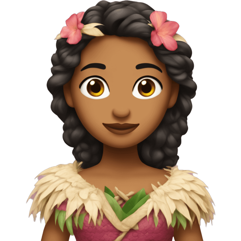 Crea la principessa vaiana che bacia un ranocchio emoji