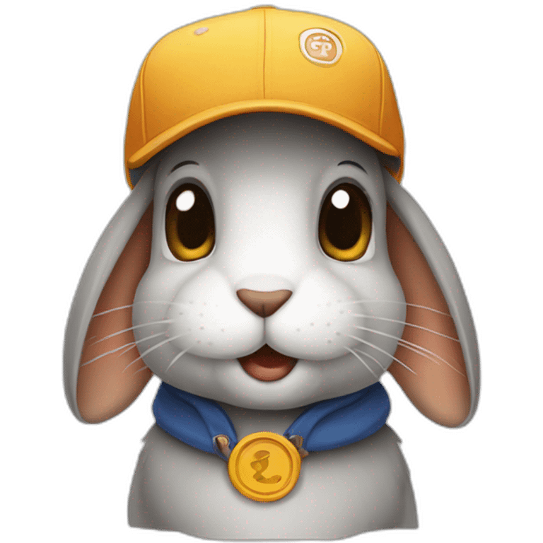 Rabit wearing cap  emoji