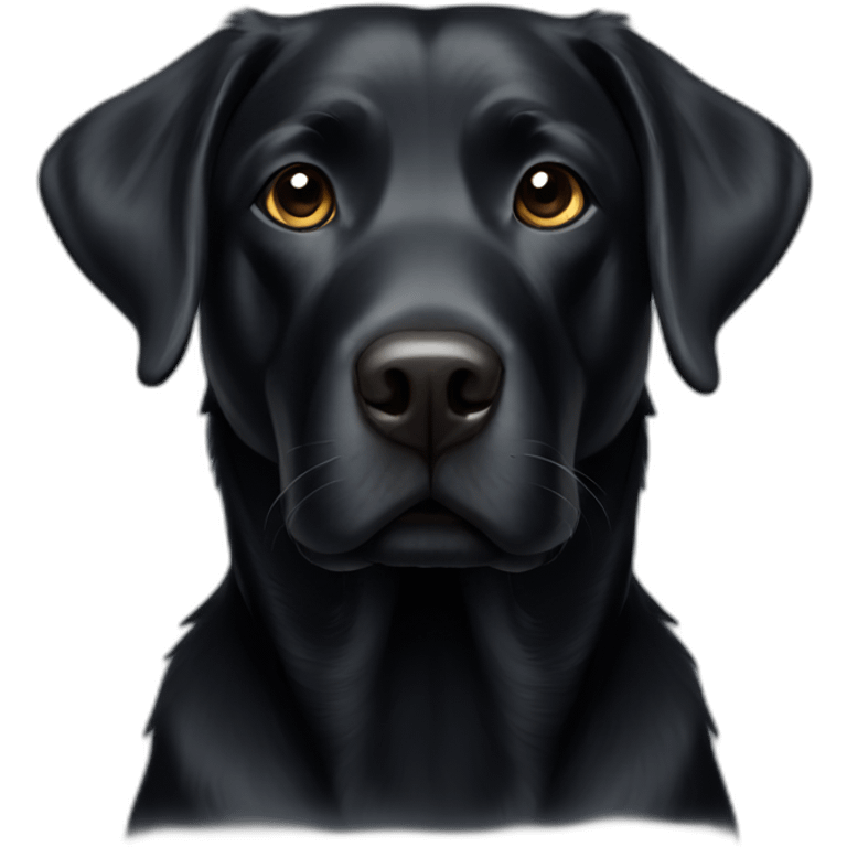 Old Black labrador emoji