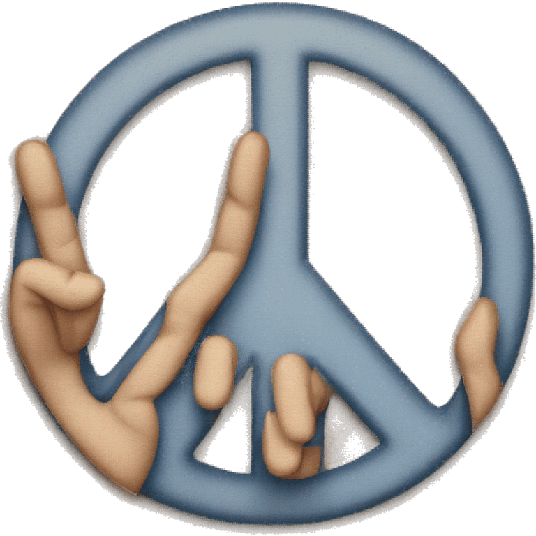 peace sign with a girl face emoji