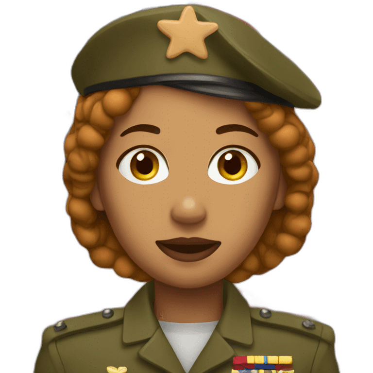 gingerbread women military uniform emoji