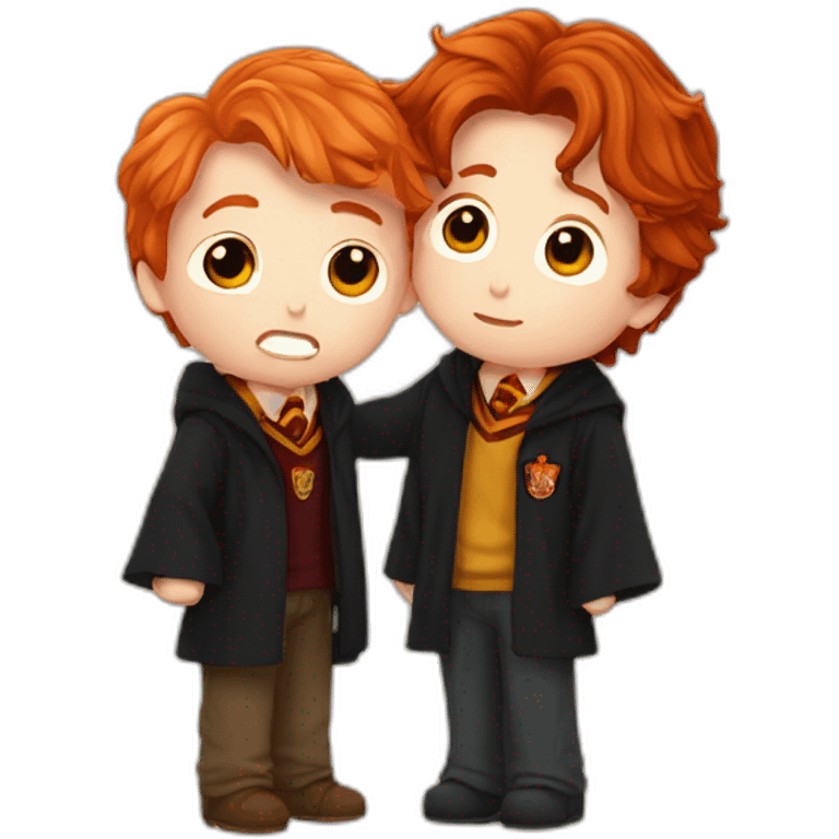 Harry potter kissing Ronald Weasley emoji