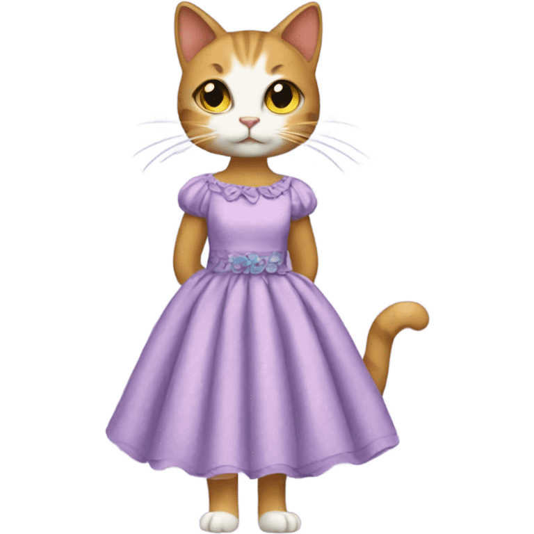 Cat in a dress emoji