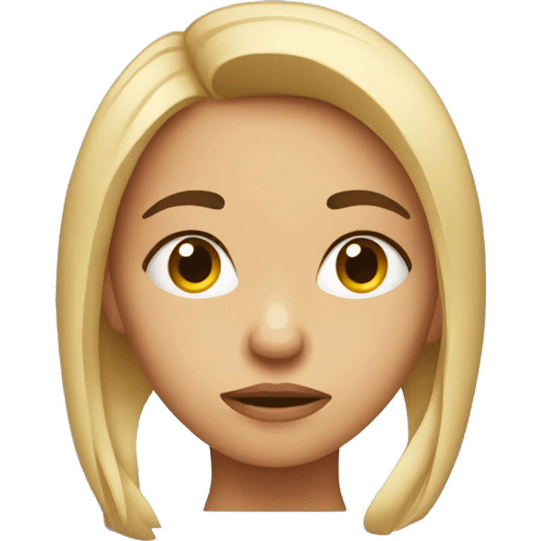 Girl looking suspicious  emoji